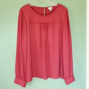 JCrew rose pink popover blouse, size XL
